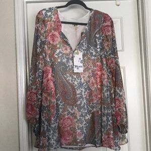 Show me your mumu long sleeve fashion top
